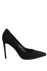 Talons Saint Laurent Noir en Daim, taille 38 - Seconde Main
