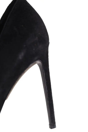 Talons Saint Laurent Noir en Daim