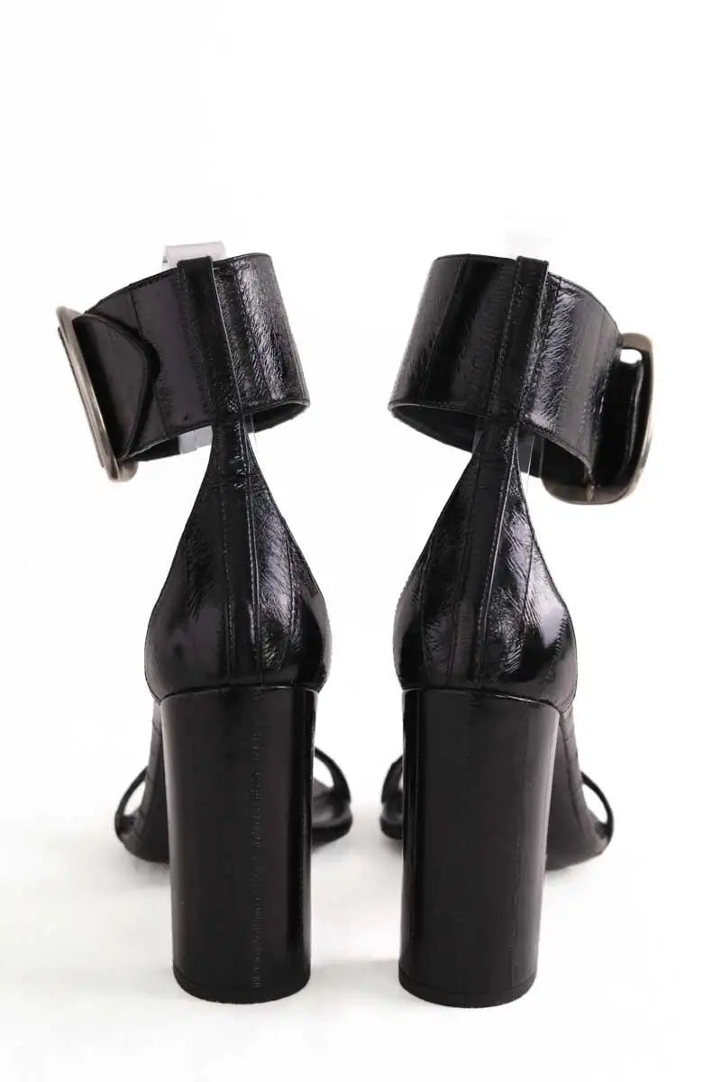 Talons Saint Laurent Opyum Noir en Cuir