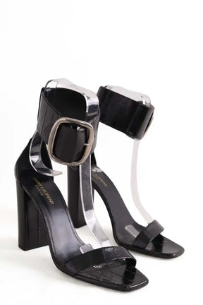 Talons Saint Laurent Opyum Noir en Cuir