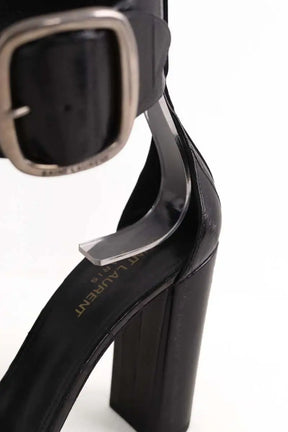 Talons Saint Laurent Opyum Noir en Cuir
