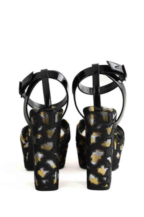 Talons Saint Laurent Other Noir en Paillettes