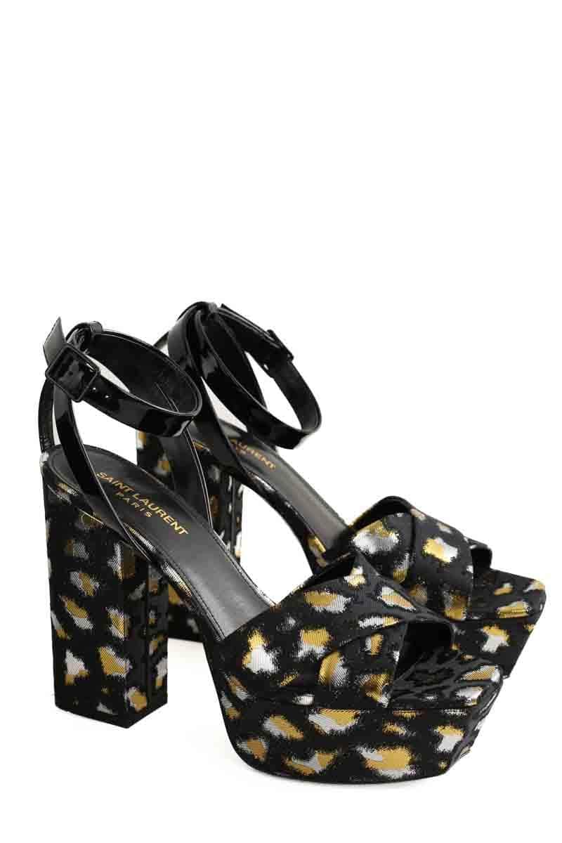 Talons Saint Laurent Other Noir en Paillettes