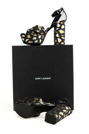 Talons Saint Laurent Other Noir en Paillettes