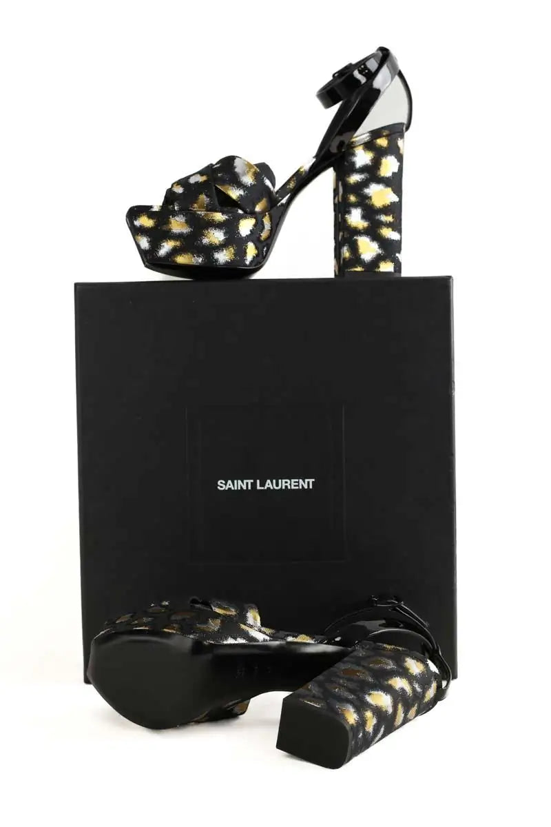 Talons Saint Laurent Other Noir en Paillettes