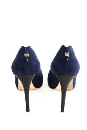 Talons Salvatore Ferragamo Bleu en Daim