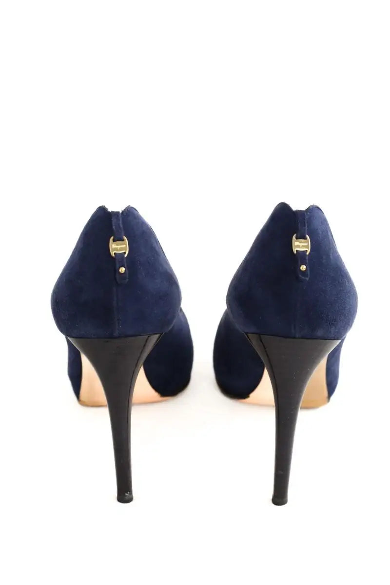 Talons Salvatore Ferragamo Bleu en Daim