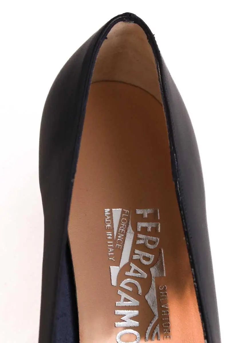 Talons Salvatore Ferragamo Marine en Cuir