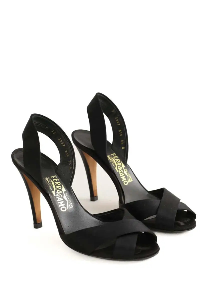 Talons Salvatore Ferragamo Noir en Cuir
