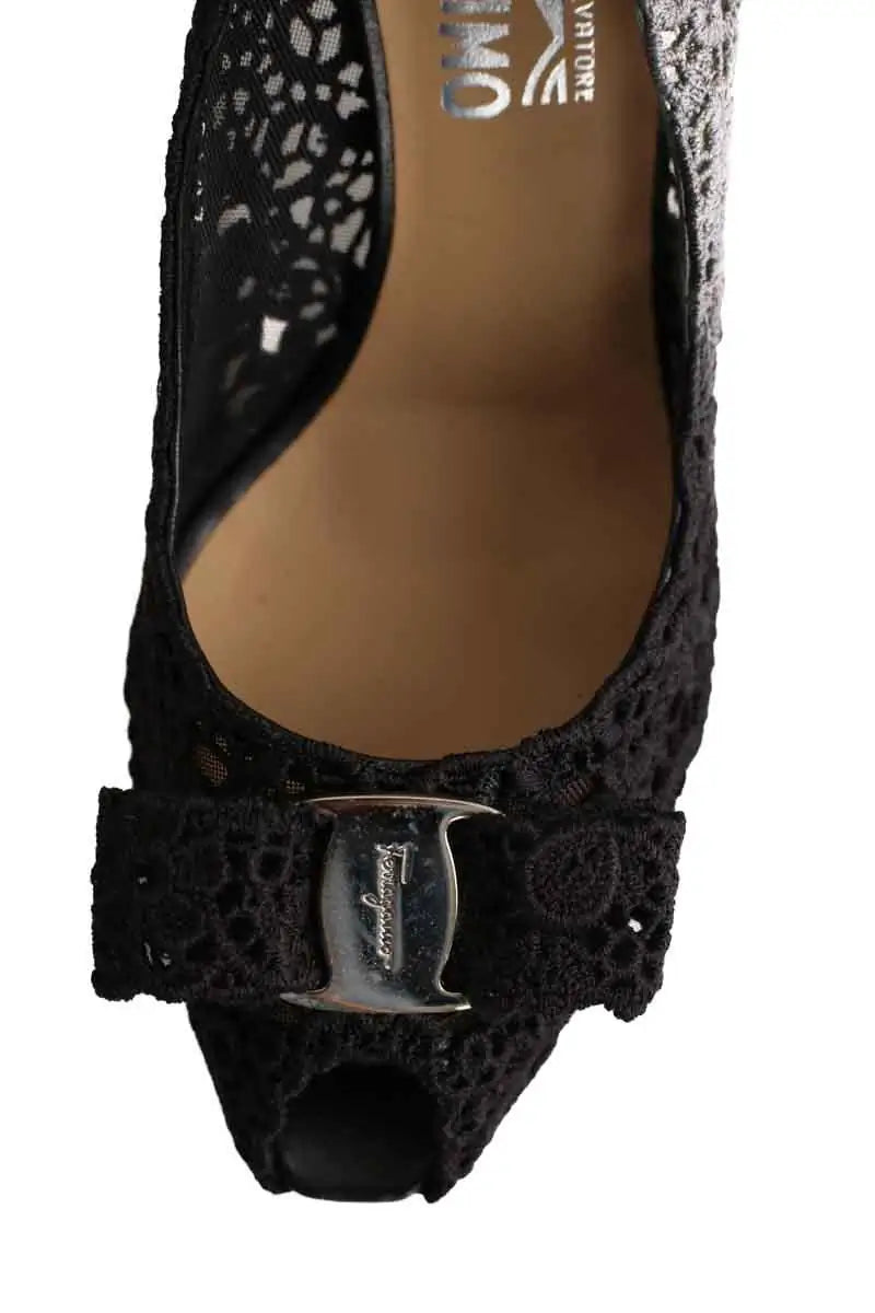 Talons Salvatore Ferragamo Noir en Cuir
