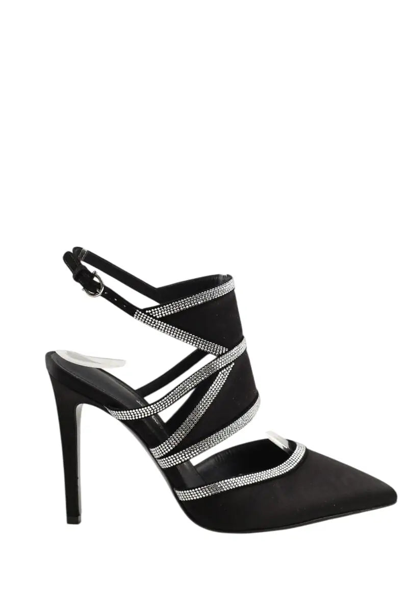 Talons Salvatore Ferragamo Noir en Paillettes, taille 36 - Seconde Main