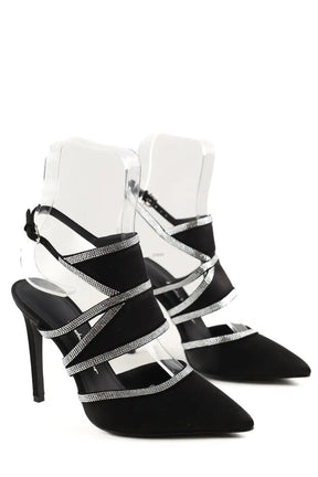 Talons Salvatore Ferragamo Noir en Paillettes