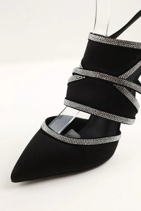 Talons Salvatore Ferragamo Noir en Paillettes
