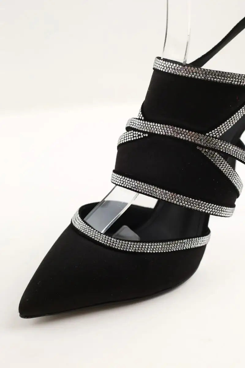 Talons Salvatore Ferragamo Noir en Paillettes