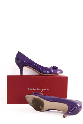Talons Salvatore Ferragamo Violet en Cuir verni