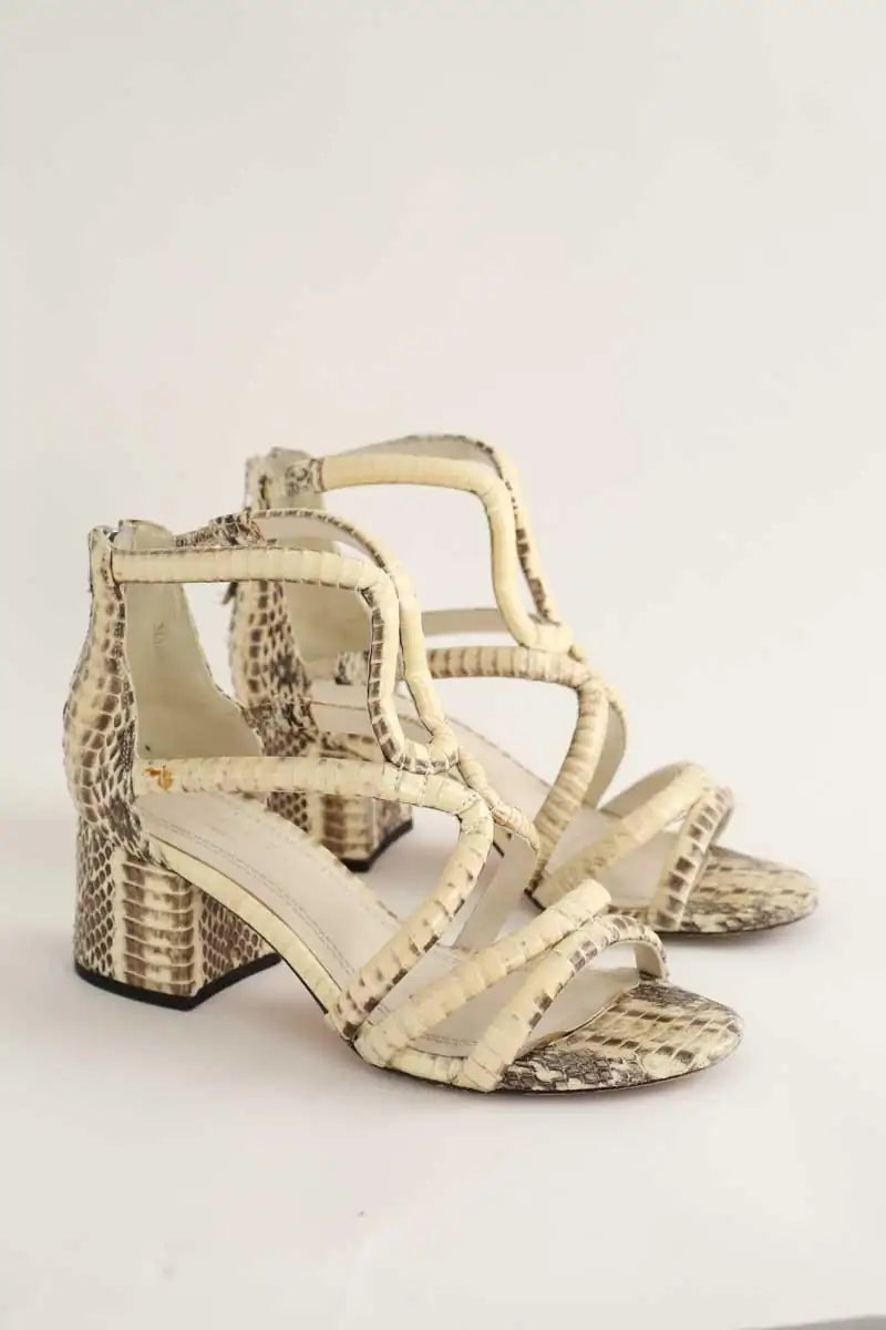 Talons Sandro Beige en Cuir