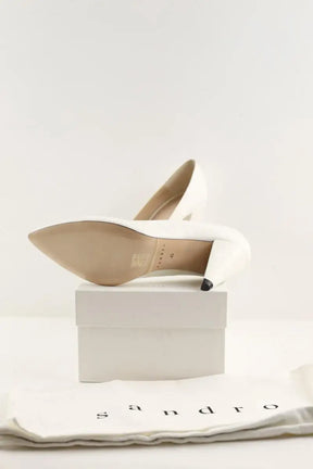 Talons Sandro Blanc en Cuir verni