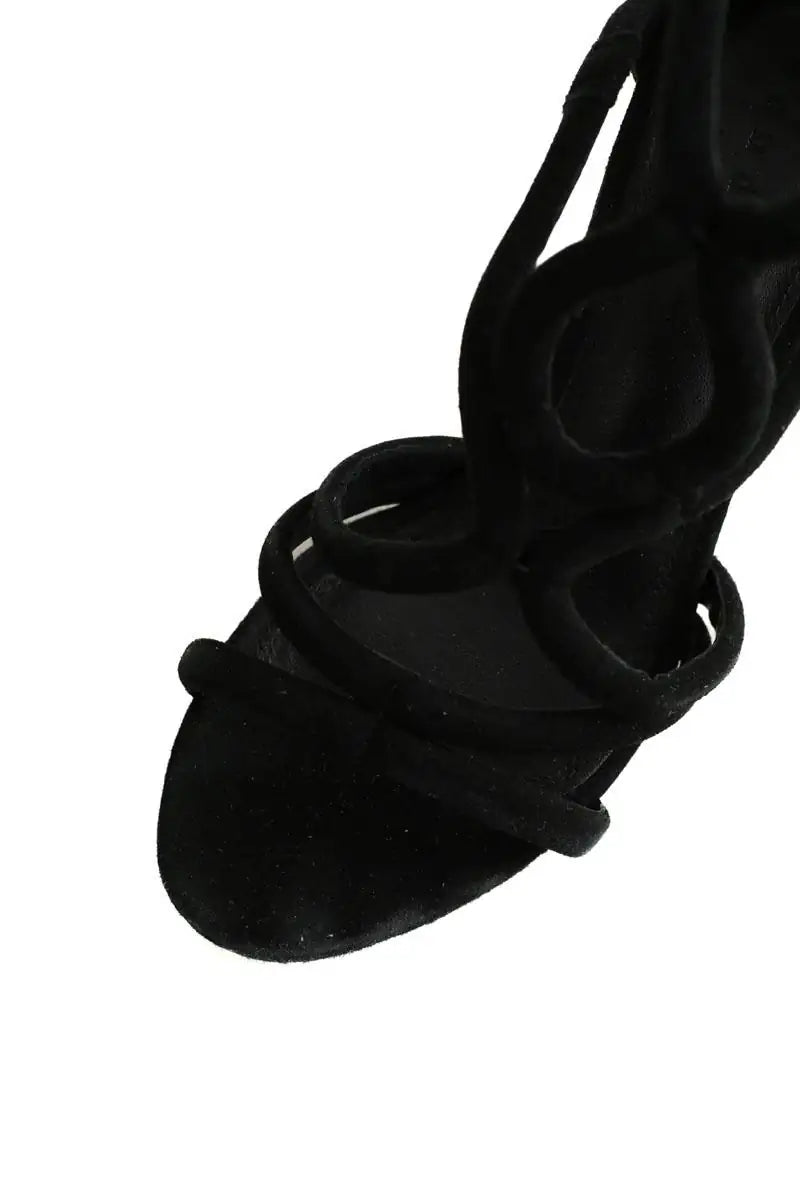 Talons Sandro Noir en Daim