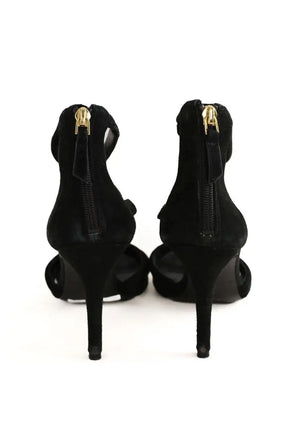 Talons Sandro Noir en Daim