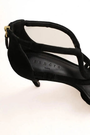 Talons Sandro Noir en Daim