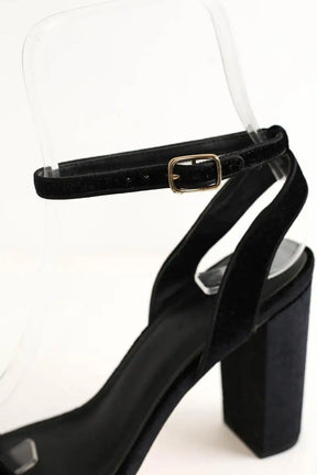 Talons Sandro Noir en Daim