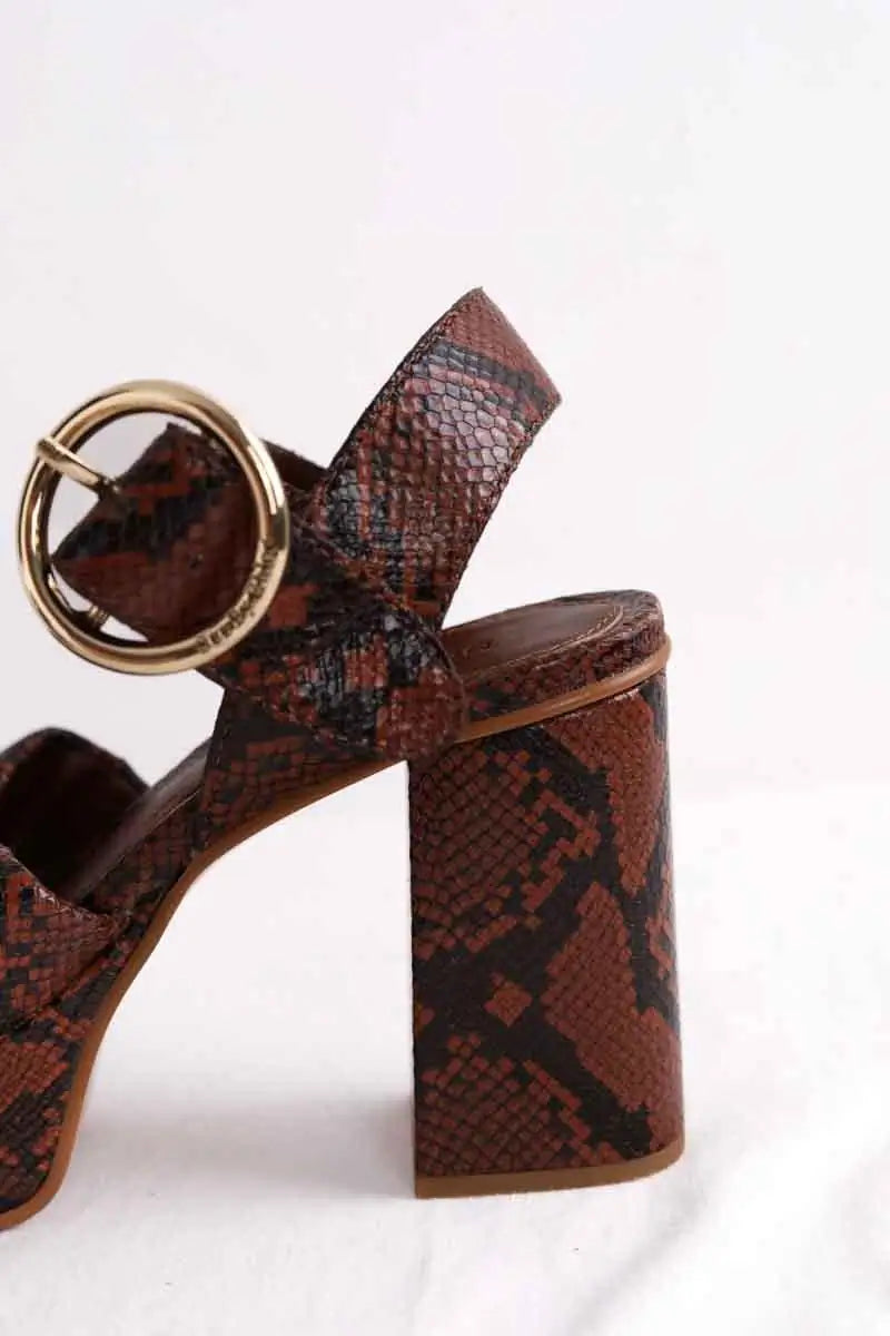 Talons See By Chloé Marron en Cuir