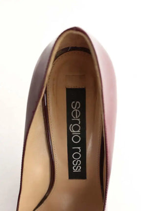 Talons Sergio Rossi Bordeaux en Cuir verni
