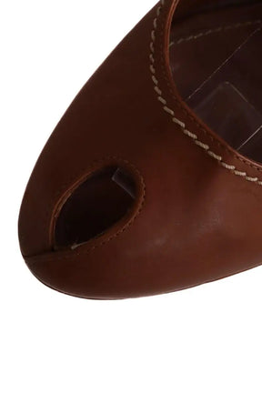 Talons Sergio Rossi Marron en Cuir