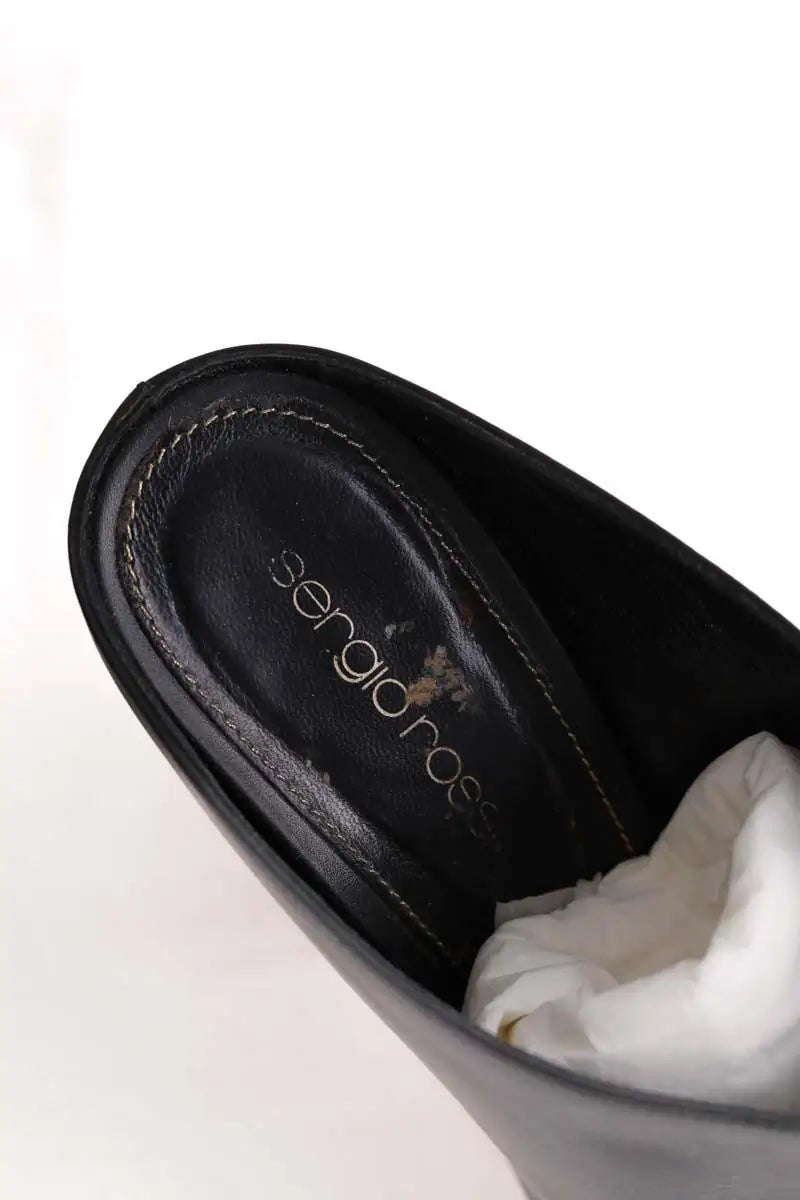 Talons Sergio Rossi Noir en Cuir