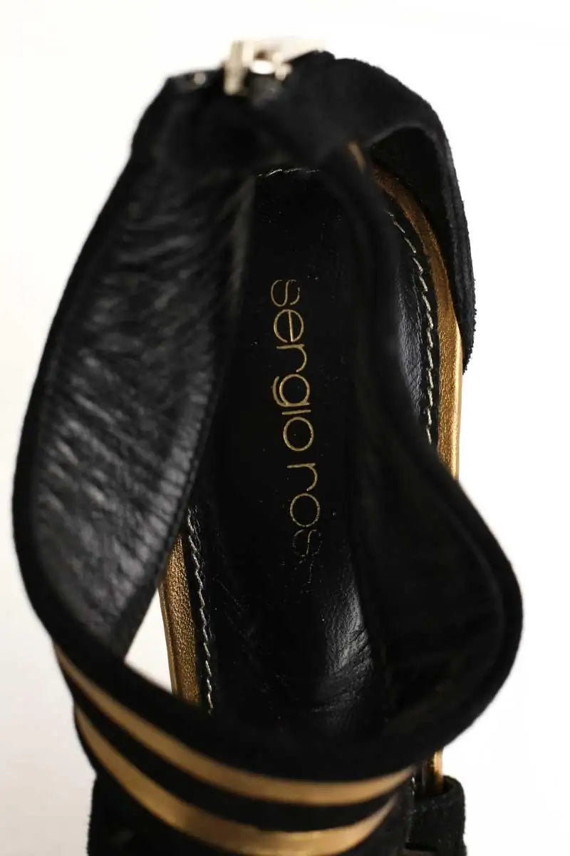 Talons Sergio Rossi Noir en Cuir