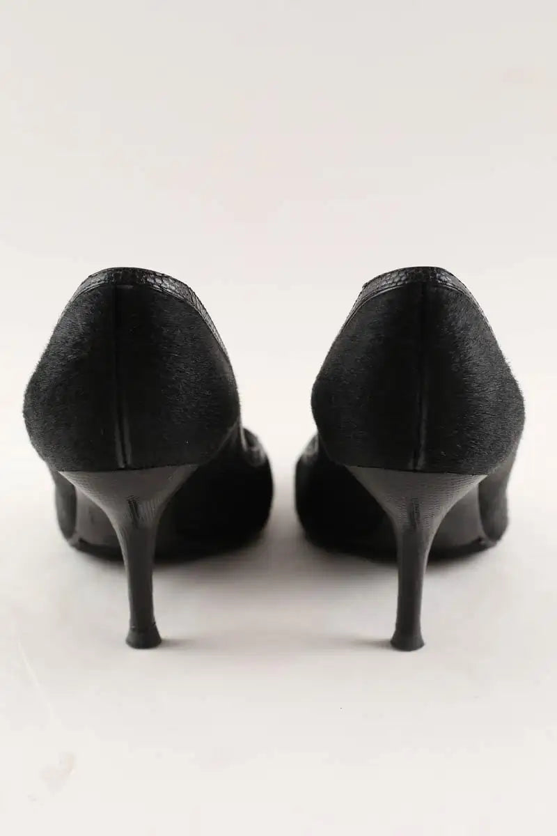 Talons Sergio Rossi Noir en Cuir