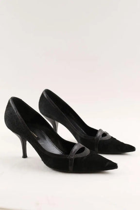 Talons Sergio Rossi Noir en Cuir