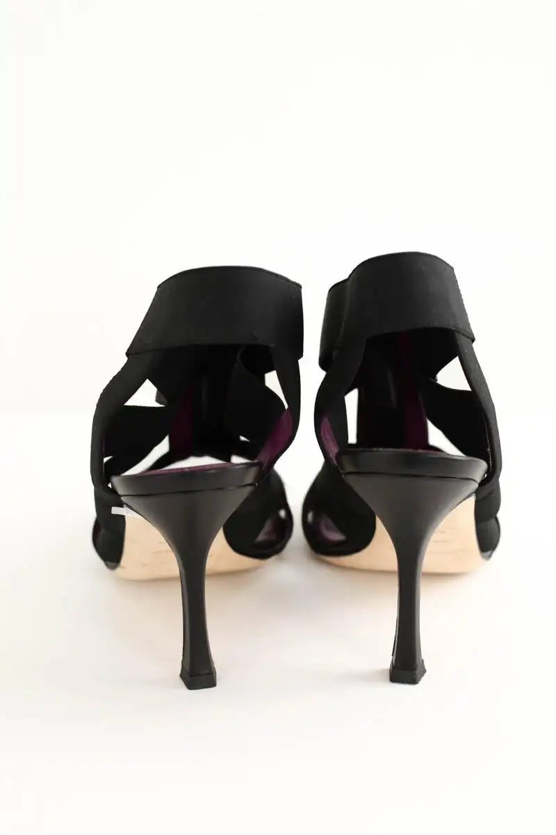 Talons Sergio Rossi Noir en Tissu