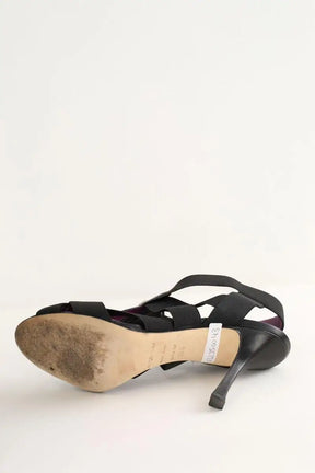 Talons Sergio Rossi Noir en Tissu