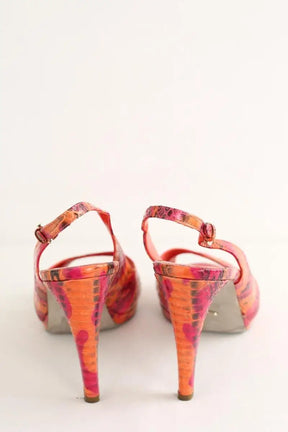 Talons Sergio Rossi Orange en Cuir