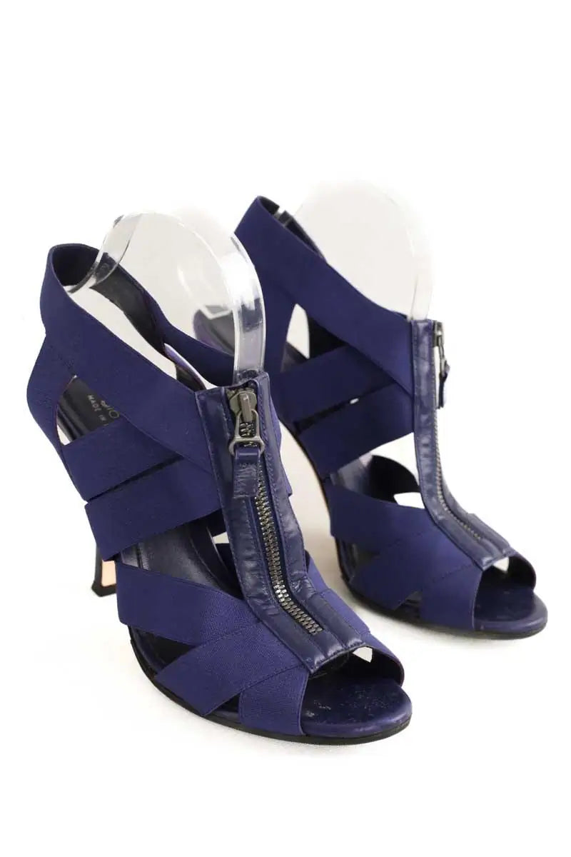 Talons Sergio Rossi Violet en Tissu
