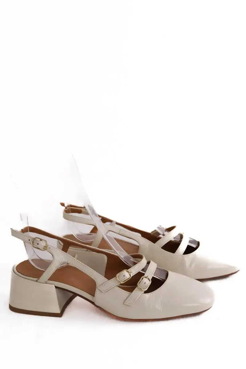 Talons Sézane Blanc en Cuir