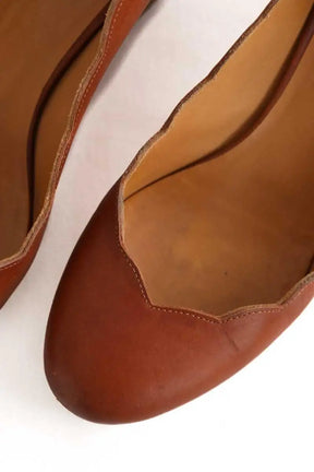 Talons Sézane Camel en Cuir