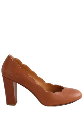 Talons Sézane Camel en Cuir, taille 39 - Seconde Main