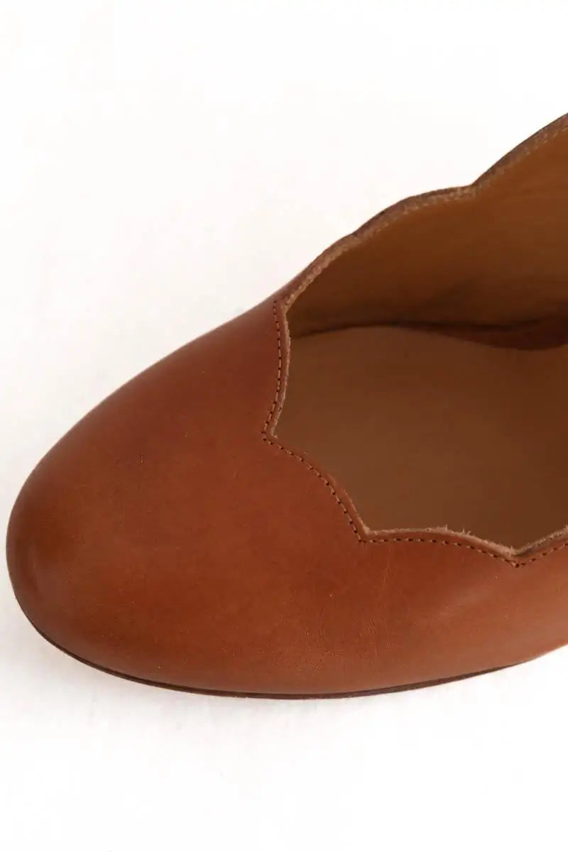 Talons Sézane Camel en Cuir