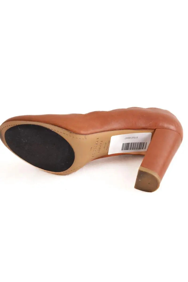 Talons Sézane Camel en Cuir