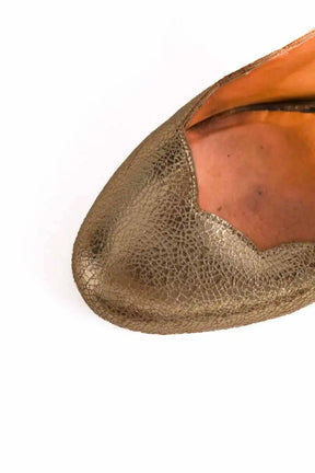 Talons Sézane Doré en Cuir
