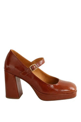 Talons Sézane Marron en Cuir verni, taille 38 - Seconde Main
