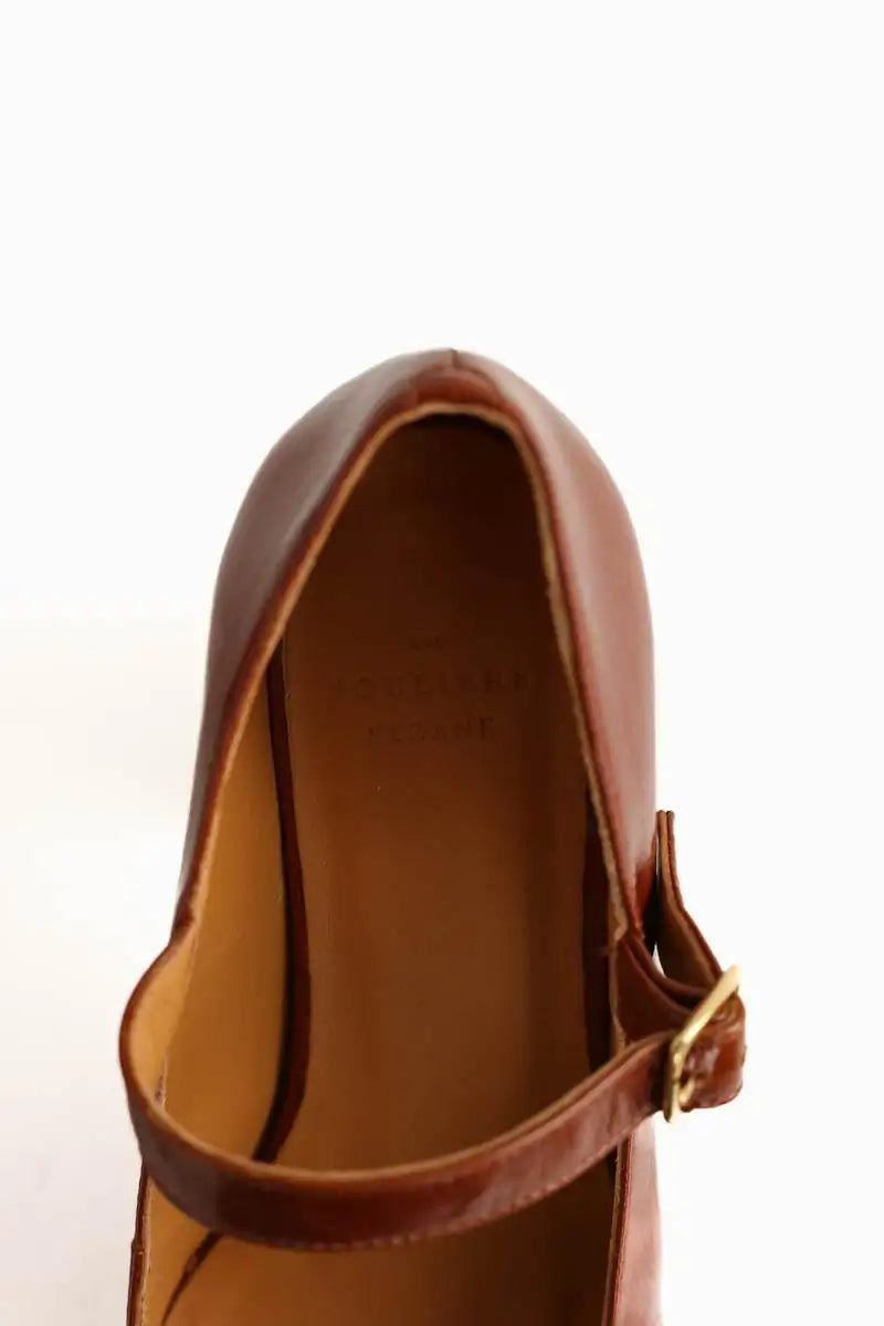 Talons Sézane Marron en Cuir verni