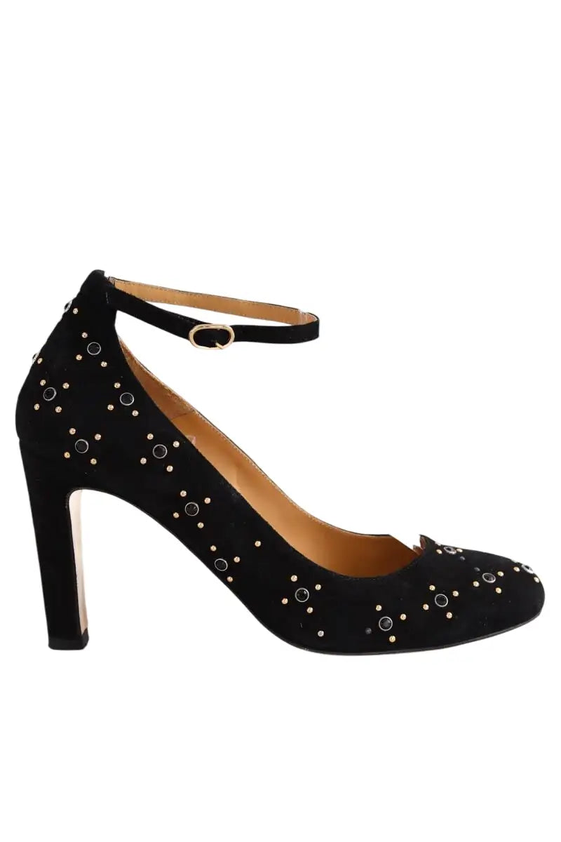 Talons Sézane Noir en Cuir, taille 39 - Seconde Main