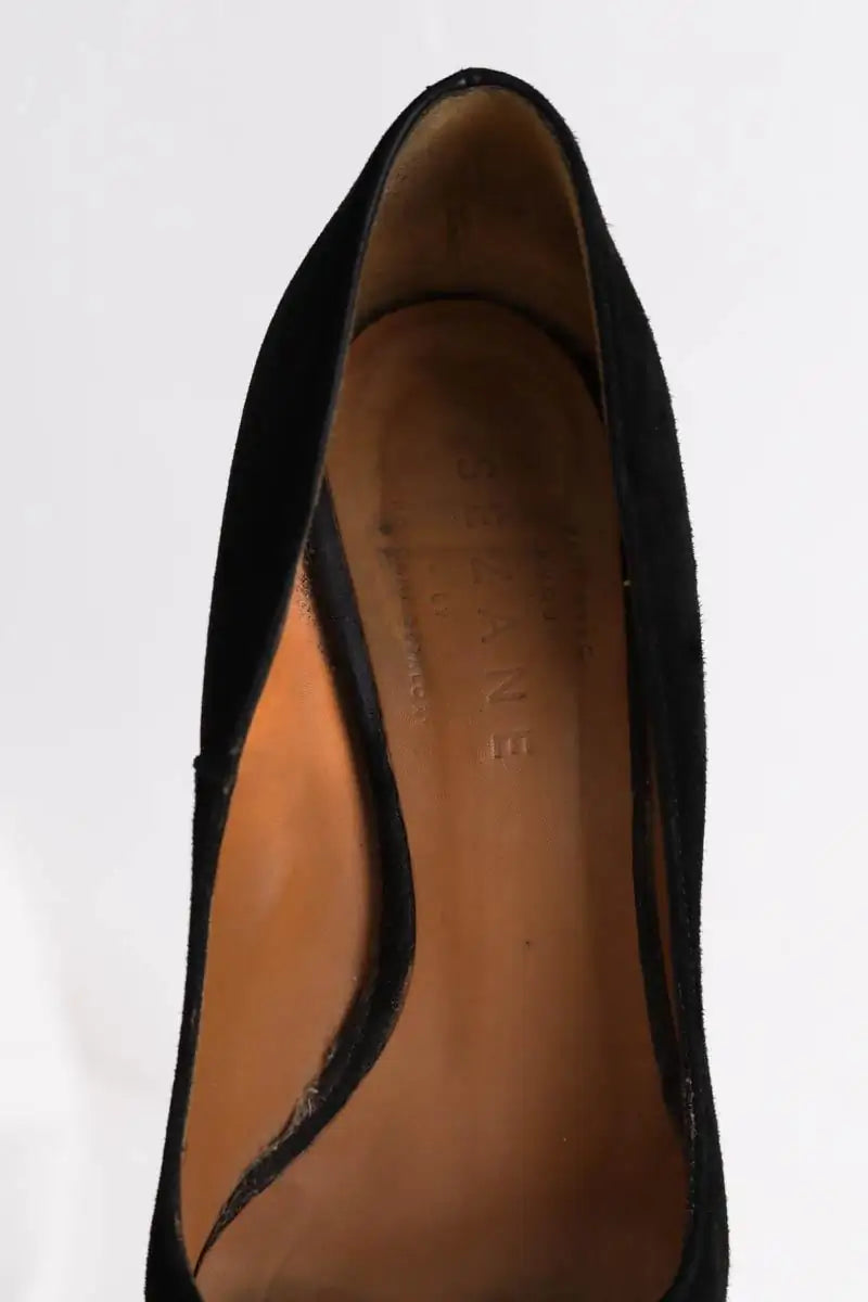 Talons Sézane Noir en Daim