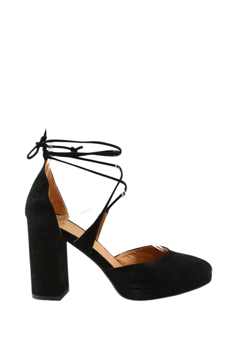 Talons Sézane Noir en Daim, taille 37 - Seconde Main