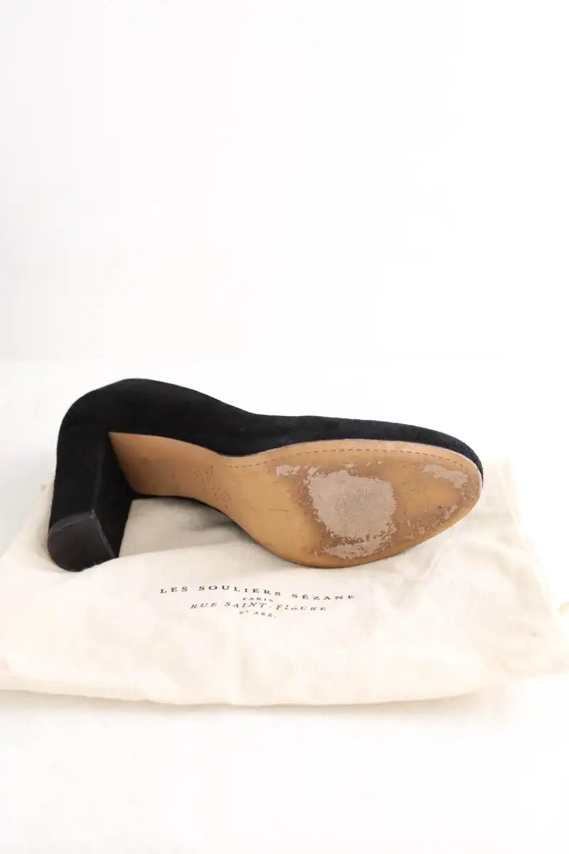 Talons Sézane Noir en Daim