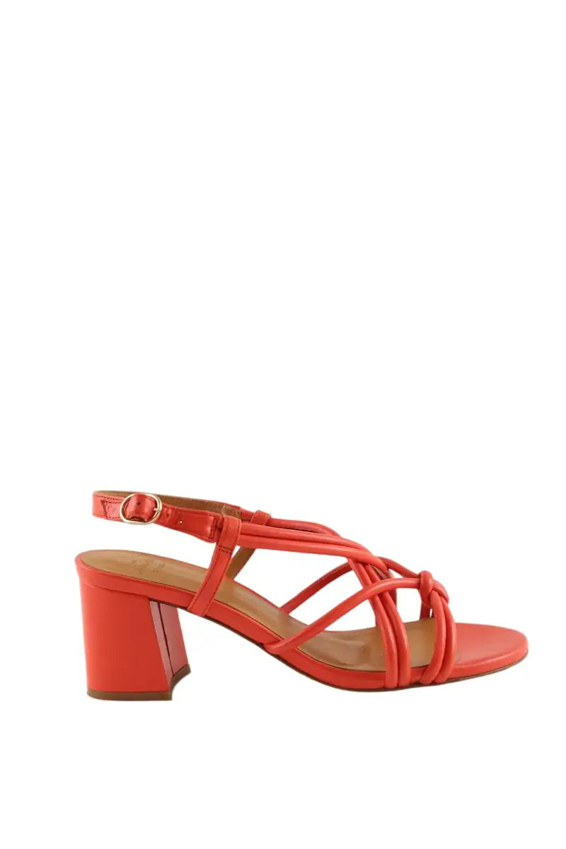 Talons Sézane Orange en Cuir, taille 37 - Seconde Main