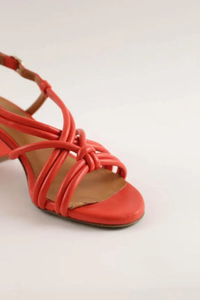 Talons Sézane Orange en Cuir
